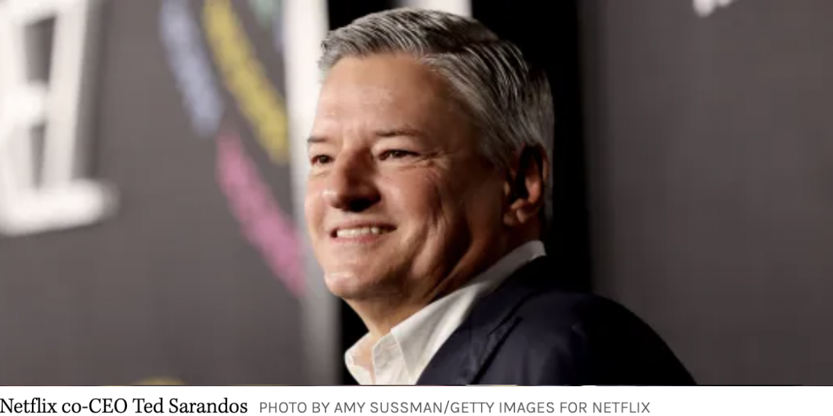 Ted Sarandos Talks Disney Succession, Gen AI and Live Events Push